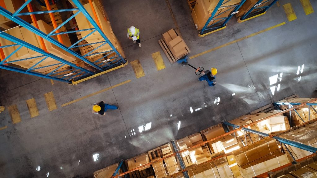 What is working capital: Aerial view of a warehouse
