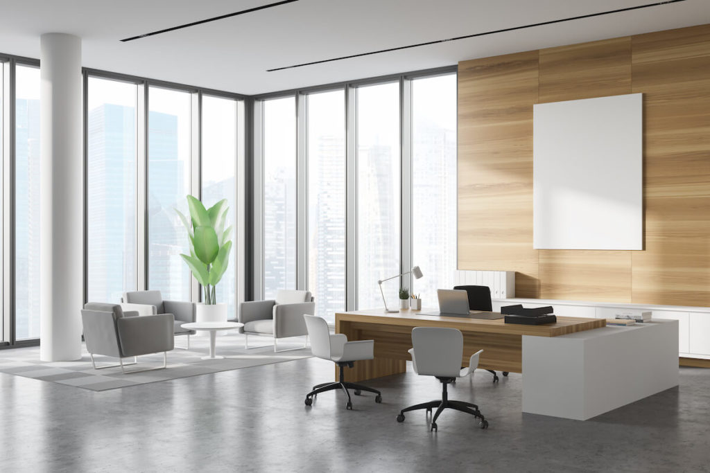 Normalized EBITDA: Sleek office interior
